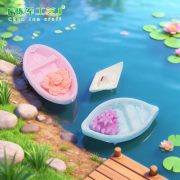 Creative Miniature Floating Flower Paper Boat Customizable Decorative Ornament Aquarium Decoration DIY Accessory Desktop Display - Image 2