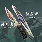 Custom Metal Medal Badge S9 Falling Star Delta Periphery Knife Skin Model Unsharpened Zinc Alloy Collectible Display for Boys - Image 4