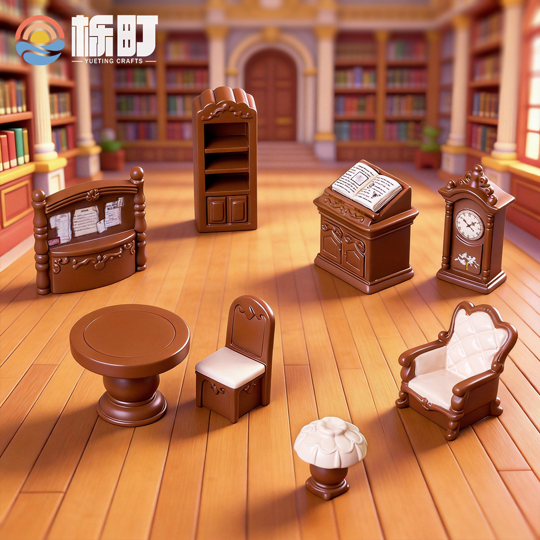 O1CN01WdXHej2Amj5Za6und_2214100418246-0-cib.jpg 微景观摆件欧式古典图书馆 圆桌椅子沙发diy创意新品车载桌面小摆 - Image 1