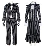 Adult Skeleton Jack Costume for Stage Performance Christmas Halloween Full Set Outfit Ready Stock Men's Performance Clothes