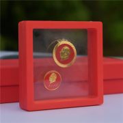 Custom Metal Medal Badge Chairman Mao Memorial Lapel Pin Transparent Red Box Gift Collectible Red Tooth-shaped Lapel Pin - Image 3
