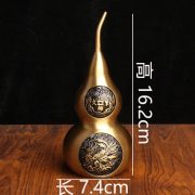 黄铜葫芦创意凤凰九紫离火家居铜器摆件八卦葫芦金属工艺品批发 - Image 4
