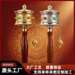 【民族风】藏族木柄手摇西藏六字手持转经真言轮拉萨转筒纪念品