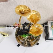 Desktop Mini Wealth Attracting Flowing Water Fountain Ornament Glass Aquarium Opening Gift Landscape Decoration Continuous Flow - Image 5
