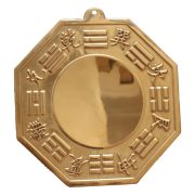 Custom Metal Medal Badge Yellow Bronze Eight Trigrams Mirror Relief Concave Convex Tai Yang Yang Fish Decorative Hanging Ornament