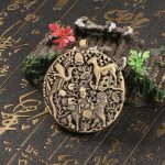 Retro Handmade Copper Antique Imitation Ancient Bronze Hollow Animal Memorial Badge Metal Home Decorations Custom Metal Medal