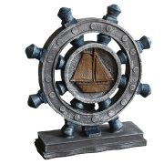 Mediterranean Vintage Ship Steering Wheel Resin Craft Photography Background Display Props Home Restaurant Bar Decorative Ornaments - Image 5