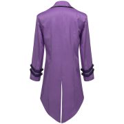 亚马逊欧美万圣诞节燕尾服中世纪复古服装中长朋克新男款大衣古典 - Image 4