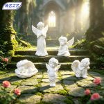 微景观户外园林造景石膏天使仿真人物模型 diy装饰品桌面小摆件