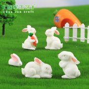 Customizable Decorative Ornaments Peppa Pig Resin Animal Landscape DIY Tabletop Decor Zodiac White Rabbit Gift Family Craft Accessories - Image 3