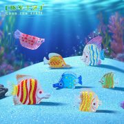 Creative Customizable Decorative Ornaments Flat Fish Figurines Multicolor Night Glow Aquarium Landscape DIY Accessories - Image 2