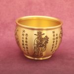Bronze Good Luck Money Bucket Five Road Wealth God Pot Attracting Fortune Furniture Decoration Custom Metal Medal Badge