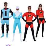 Superman Total动员 Cosplay Costume Adult Child Suit Halloween Cross-Border Exclusive One-Piece Suit For Stage Performance
