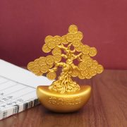 New Chinese Style Wealth Attraction Money Tree Decoration Custom Metal Badge Desk Top Ornament For Office Cashier - Image 2