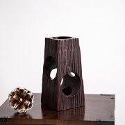 Retro Chinese Zen Style Living Room Solid Wood Dried Flower Vase Customizable Decorative Ornaments for Tea Room Table Decoration - Image 4