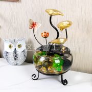 New Home Decor Glass Aquarium Water Flowing Fountain Desktop Office Feng Shui Decoration Circular Water Flow Ornament - Image 3