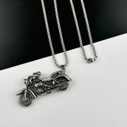 Custom Titanium Steel Motorcycle Pendant Necklace Men's Hip Hop Personality Trendy European Style Fashion Jewelry Accessory - Image 2