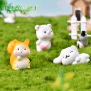 陈军工艺微景观卡通可爱挎包小熊松鼠恐龙创意摆件树脂工艺品摆件 - Image 4
