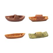 Customizable Decorative Micro Landscape Chinese Style Pavilion Bamboo Raft Small Boat Aquarium Decoration Eco-Friendly Bottle Display - Image 5