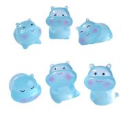 Customizable Decorative Ornaments Cartoon Hippo Night Light Small Figurine Ocean Theme Resin Craft Ideal for Aquarium Decor - Image 5