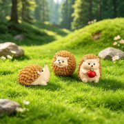 微景观小刺猬公仔园艺diy装饰品配件生态瓶桌面树脂摆件小众手办 - Image 2