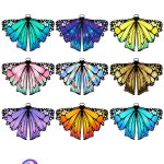 New Butterfly Shawl Adult Stage Performance Costume Halloween Gradient Color Dance Decoration Butterfly Wings Cosplay Suit
