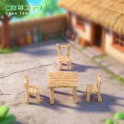 Customizable Decorative Ornaments Resin Craft Small Table And Chairs Landscape Decoration Microscopic Bonsai Display Piece - Image 2