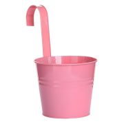 Colorful Flower Bucket Metal Hanging Plant Pot Greenery Holder Personalized Suspended Bucket Home Balcony Decorative Metalwork