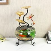 New Cross-Border Small Home Decorative Flowing Water Fountain Ornament Glass Aquarium Ideal Opening Gift Landscape Decoration
