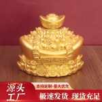2026 Wealth Attracting Gold Coin Ornament Custom Metal Medal Badge Office Living Room Desktop Decorations Prosperous Year