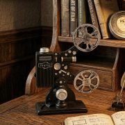 Customizable Retro American Coffee Shop Decorative Ornaments Old Film Projector Model Resin Craft Shop Window Display Piece - Image 2