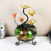 New Home Decor Glass Aquarium Water Flowing Fountain Desktop Office Feng Shui Decoration Circular Water Flow Ornament