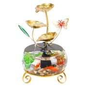 Indoor Home Decor Iron Art Flowing Water Fountain Ornament Desktop Waterfall Fish Tank Decoration Source Factory Directly
