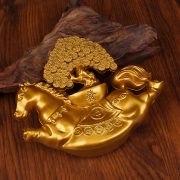 Metallic Horse Themed Wealth Tree Home Decor Custom Metal Medal Badge for Living Room Decoration Lucky Coin Jumping Horse Ornament - Image 3