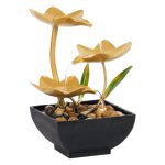 Miniature Flowing Water Fountain Ornament Desktop Waterfall Decor for Home Office Living Room Tea Table Feng Shui Element