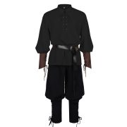 Adult Renaissance Medieval Pirate Performance Costume European American Caribbean Halloween Trousers for Stage Show - Image 4