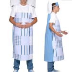 Adult Stage Performance Costume Funny Prank Hospital Bed Outfit for Halloween Party Bar Patient Role-playing Dress
