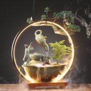 Creative Ceramic Flowing Water Fountain Ornament for Living Room Shop Desktop Office Moving Opening Gifts - Image 2