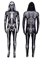 Halloween Stranger Things 5 Cosplay Costume Adult Stage Performance Skeleton Zombie Grim Reaper Ghost Role-playing Outfit - Image 3