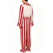 Adult Stage Performance Costume Scary Clown Suit Halloween Party Theme One-Piece Striped Outfit for Adult Performances - Image 4