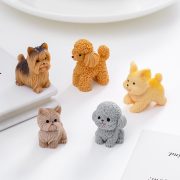 Adorable Customizable Teddy Poodle Puppy Figurine Resin Craft DIY Decorative Ornament For Desktop Decoration - Image 2