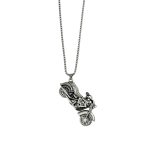 Custom Titanium Steel Motorcycle Pendant Necklace Men's Hip Hop Personality Trendy European Style Fashion Jewelry Accessory