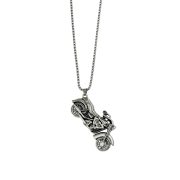 Custom Titanium Steel Motorcycle Pendant Necklace Men's Hip Hop Personality Trendy European Style Fashion Jewelry Accessory