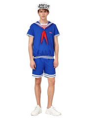 Stranger Things Ice Cream Shop Sailor Cosplay Costume Adult Stage Performance Suit Family Matching Halloween Party Outfit - Image 5