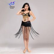 Adult Stage Performance Costume Sequin Skirt Handmade Bra Tassel Skirt Belly Dance Outfit Glitter Stage Wear - Image 3