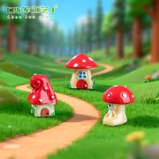 苔藓微景观生态瓶 卡通蘑菇房 三款蘑菇子 dIY造景树树脂小摆件 - Image 4
