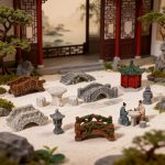 Customizable Decorative Ornaments Miniature Landscape Garden Bridge Resin Artwork Tea Table Accessories Children's Day Gift