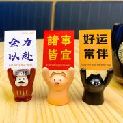 创意卡通举牌动物励志桌面摆件卡通可爱家居装饰品赠送小礼品批发 - Image 4