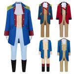 跨境新品万圣节复古律师套装角色扮演华盛顿总统表演服燕尾绅士服