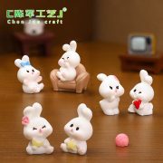 Creative Customizable Miniature Rabbit Doll Decorative Ornaments Blind Box House Decoration Accessories Resin Crafts - Image 5
